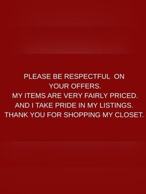 Respectful Offers Please